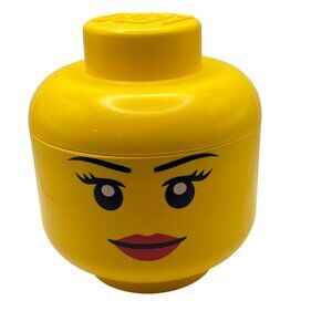 LEGO Girl Storage Head Small Yellow Container